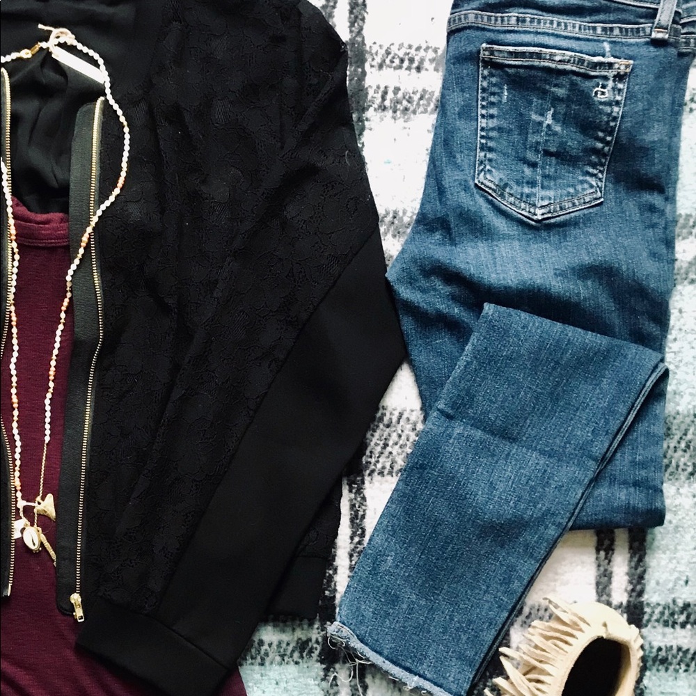 Rag and Bone Skinny crop jeans